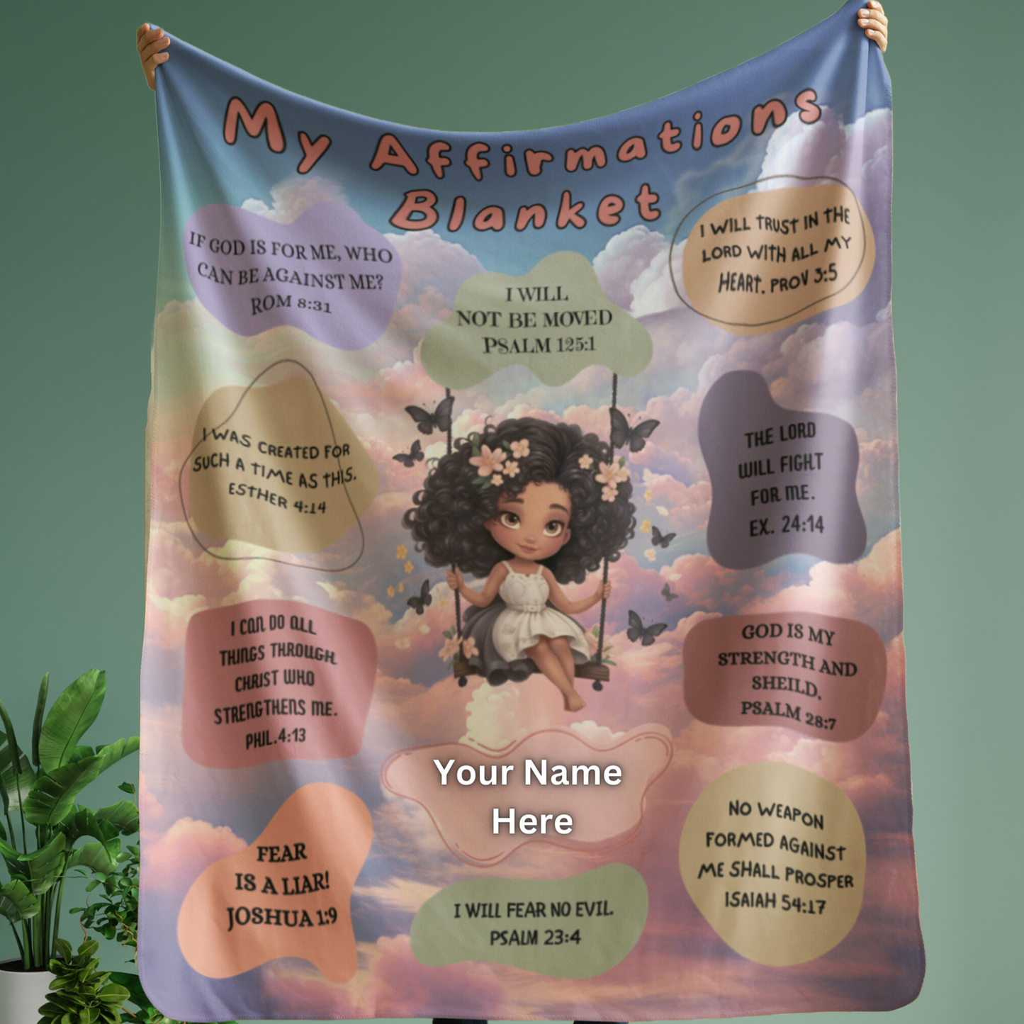 Personalized | Affirmations Bible Verses | Arctic Fleece Blanket 50x60