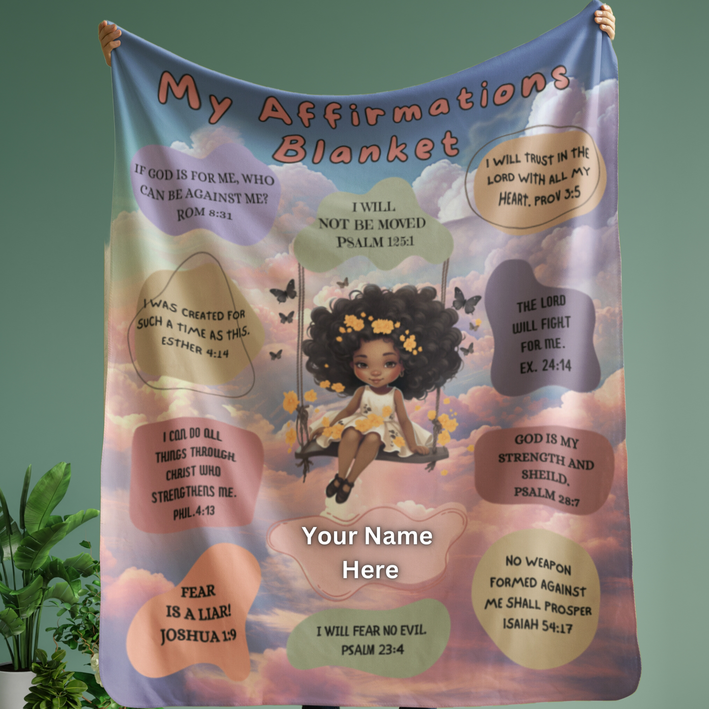 Personalized | Affirmations Bible Verses | Arctic Fleece Blanket 50x60