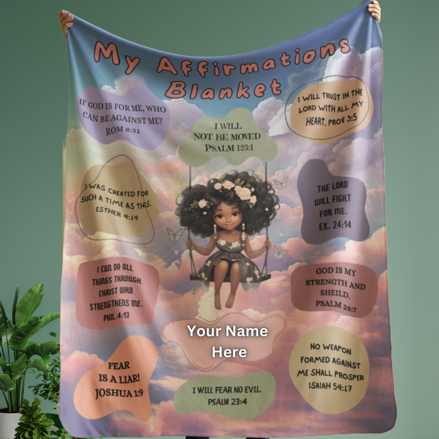 Personalized | Affirmations Bible Verses | Arctic Fleece Blanket 50x60