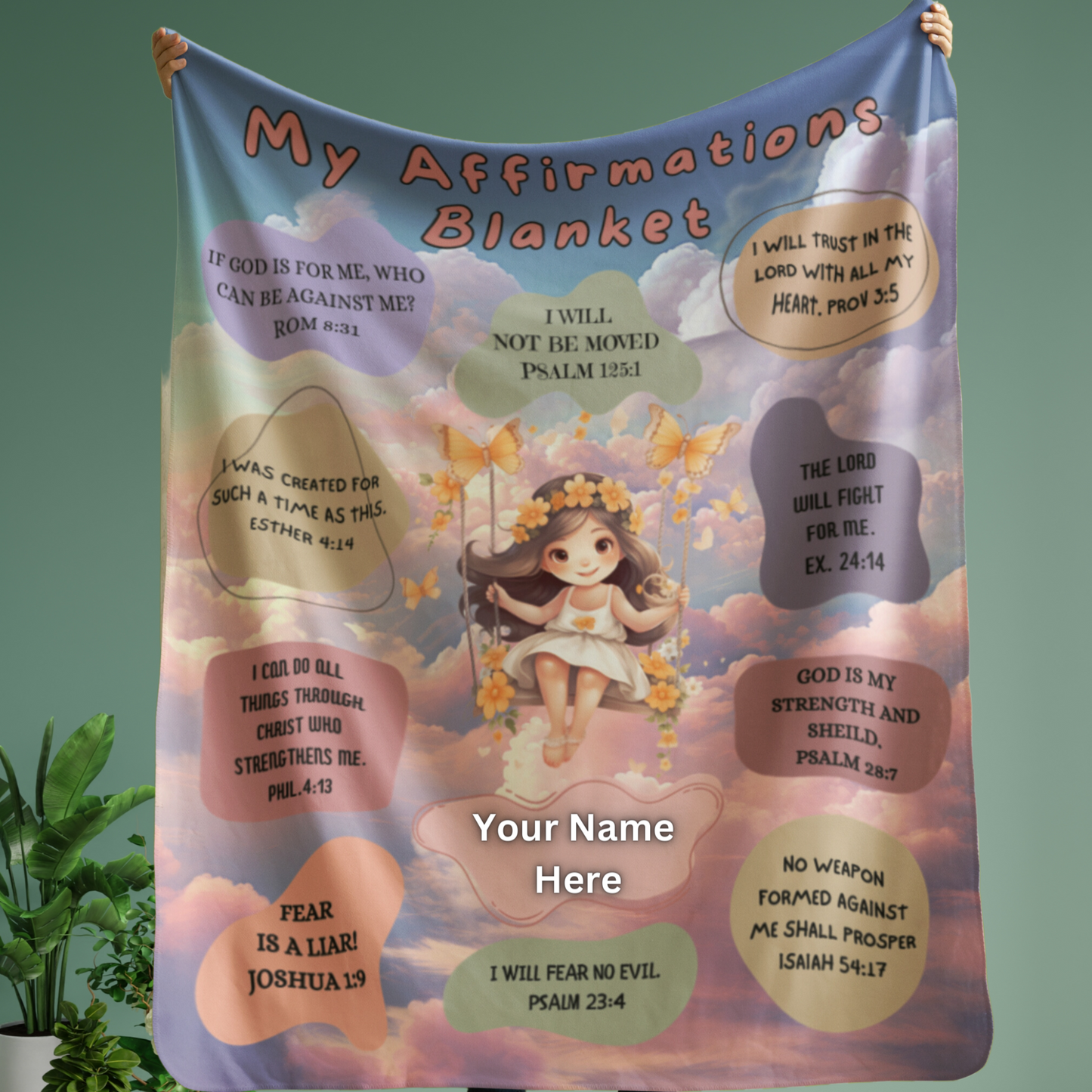 Personalized | Affirmations Bible Verses | Arctic Fleece Blanket 50x60