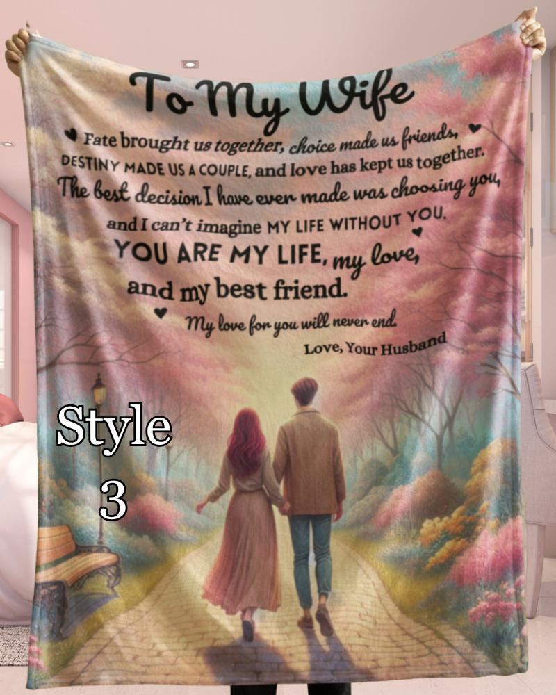 My Life, My Love, My Best Friend |Personalized Blanket | Gift for Couples