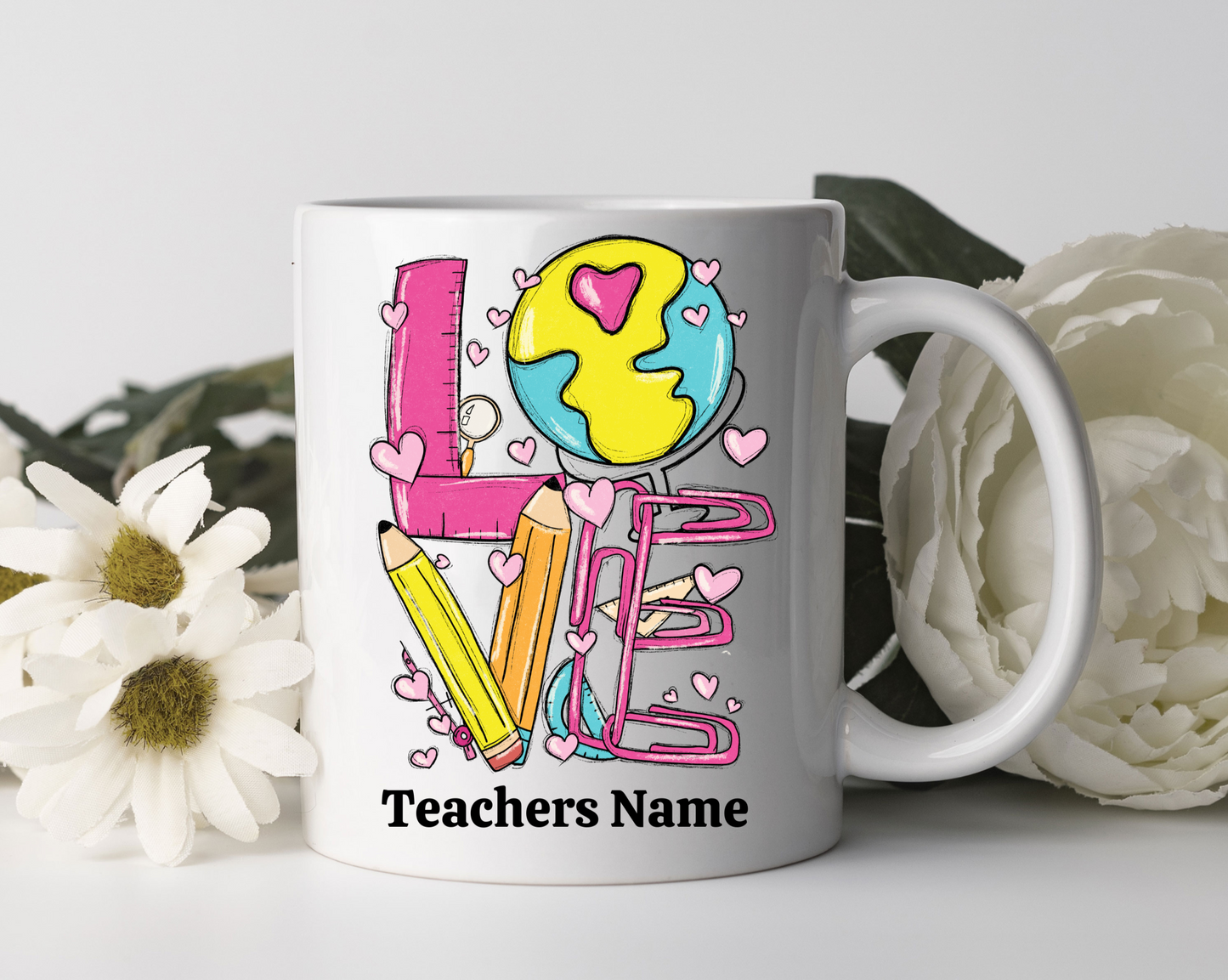 Personalized | LOVE | Ceramic Mug | Gift For Teacher