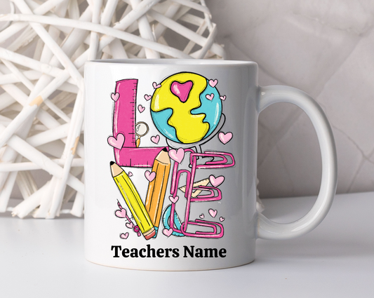 Personalized | LOVE | Ceramic Mug | Gift For Teacher