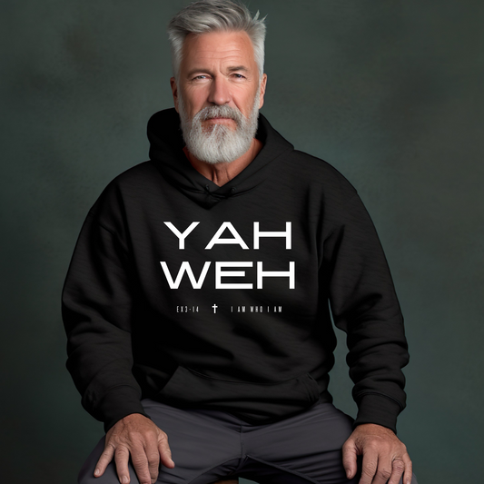 YAHWEH | WHITE TEXT | Pullover Hoodie