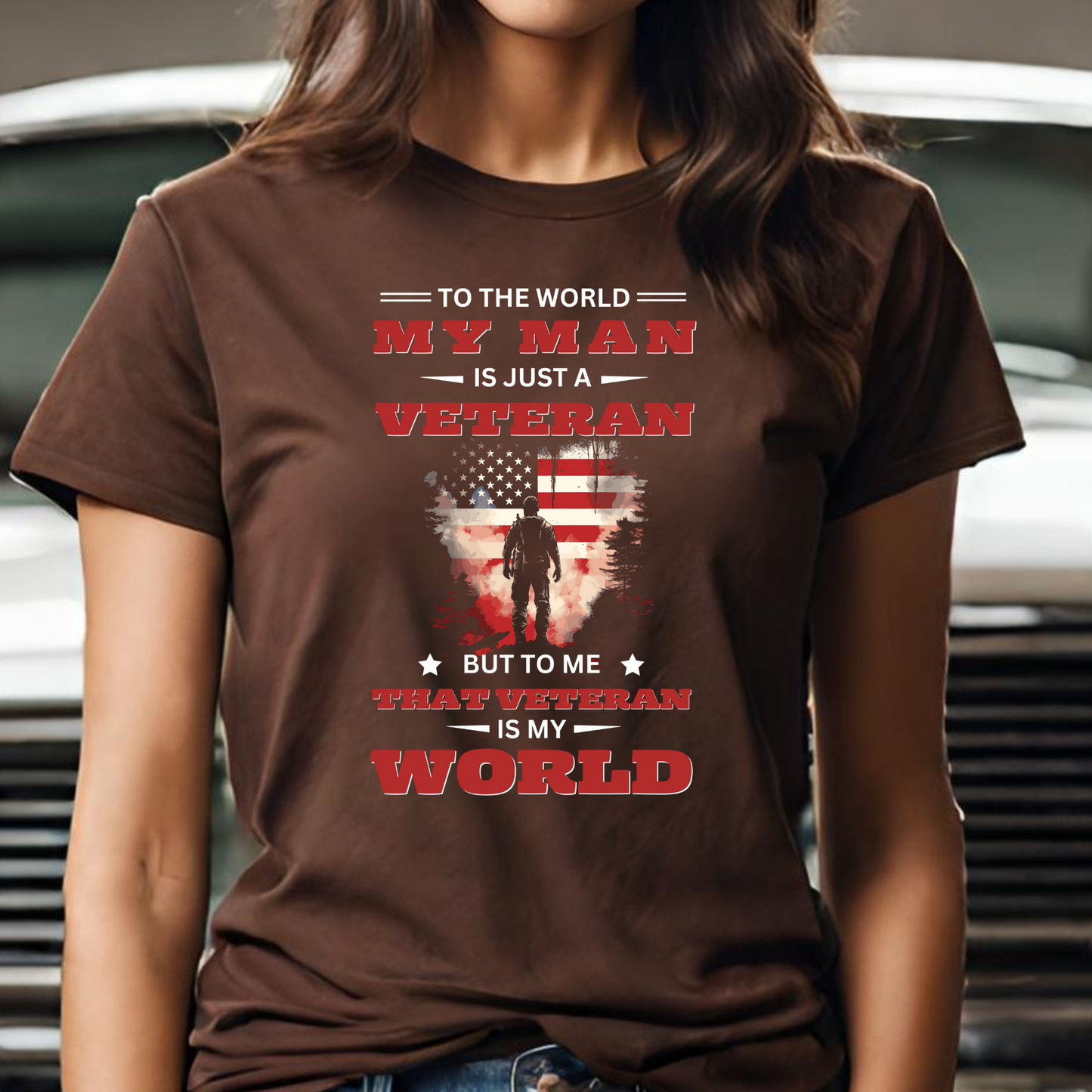 That Veteran Is My World | Gift for U.S Veteran's Wife