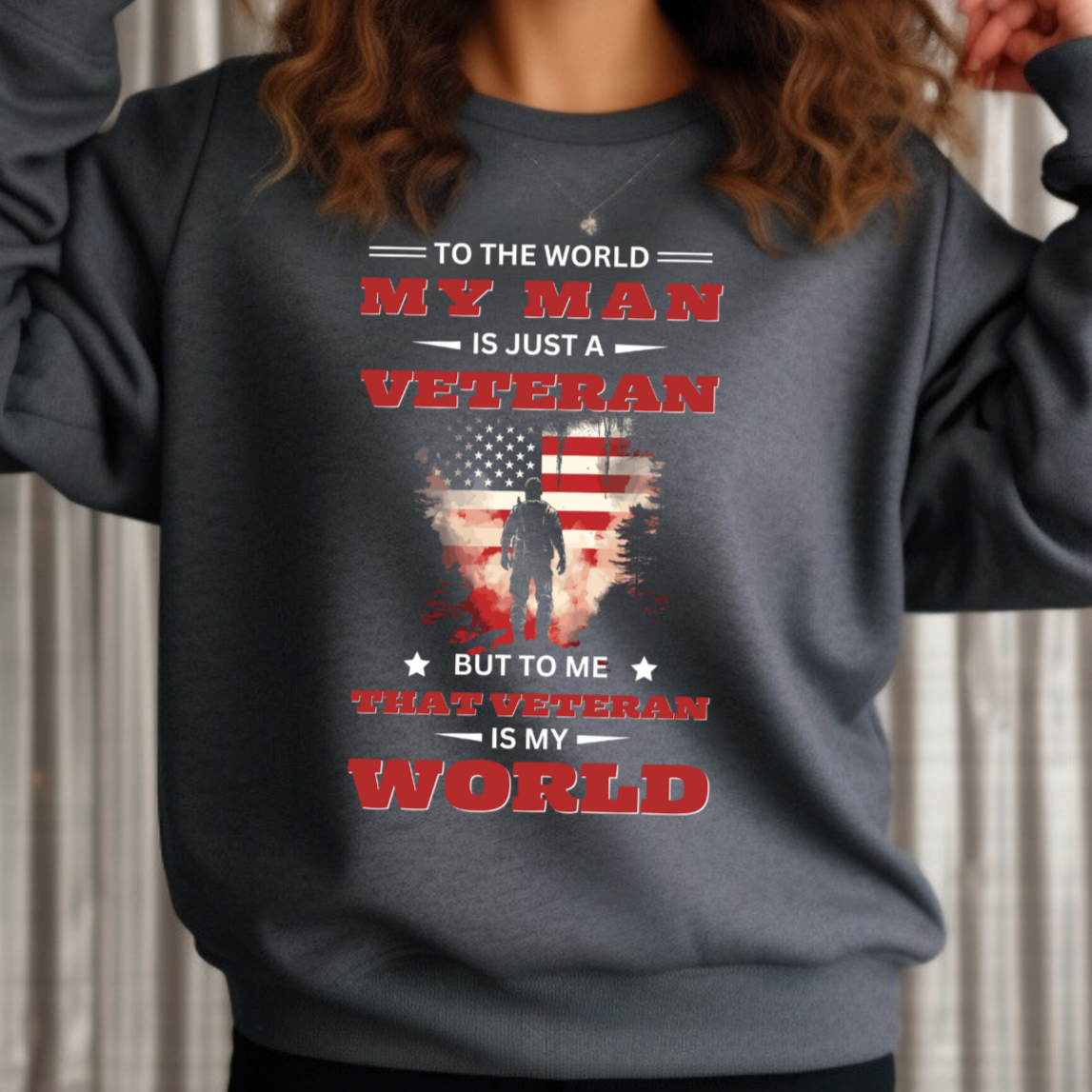 That Veteran Is My World | Gift for U.S Veteran's Wife