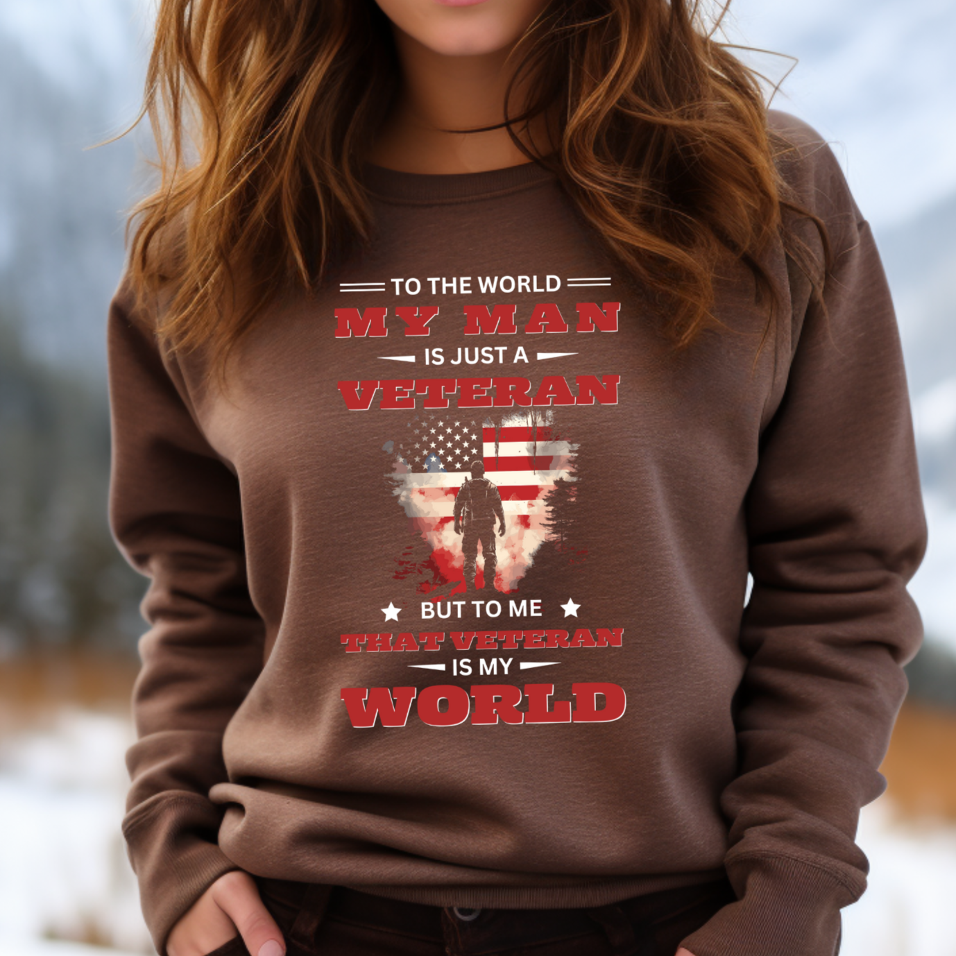 That Veteran Is My World | Gift for U.S Veteran's Wife