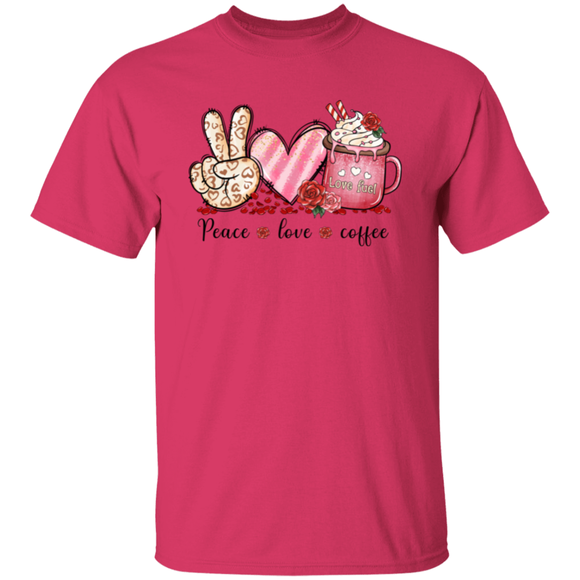 Peace Love Coffee | Valentine | T-Shirt