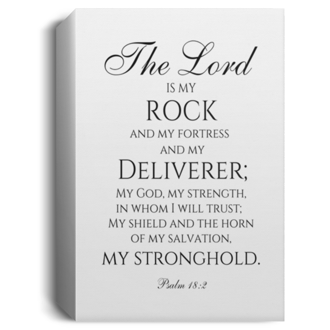 Psalm 18:2 | Deluxe Portrait Canvas