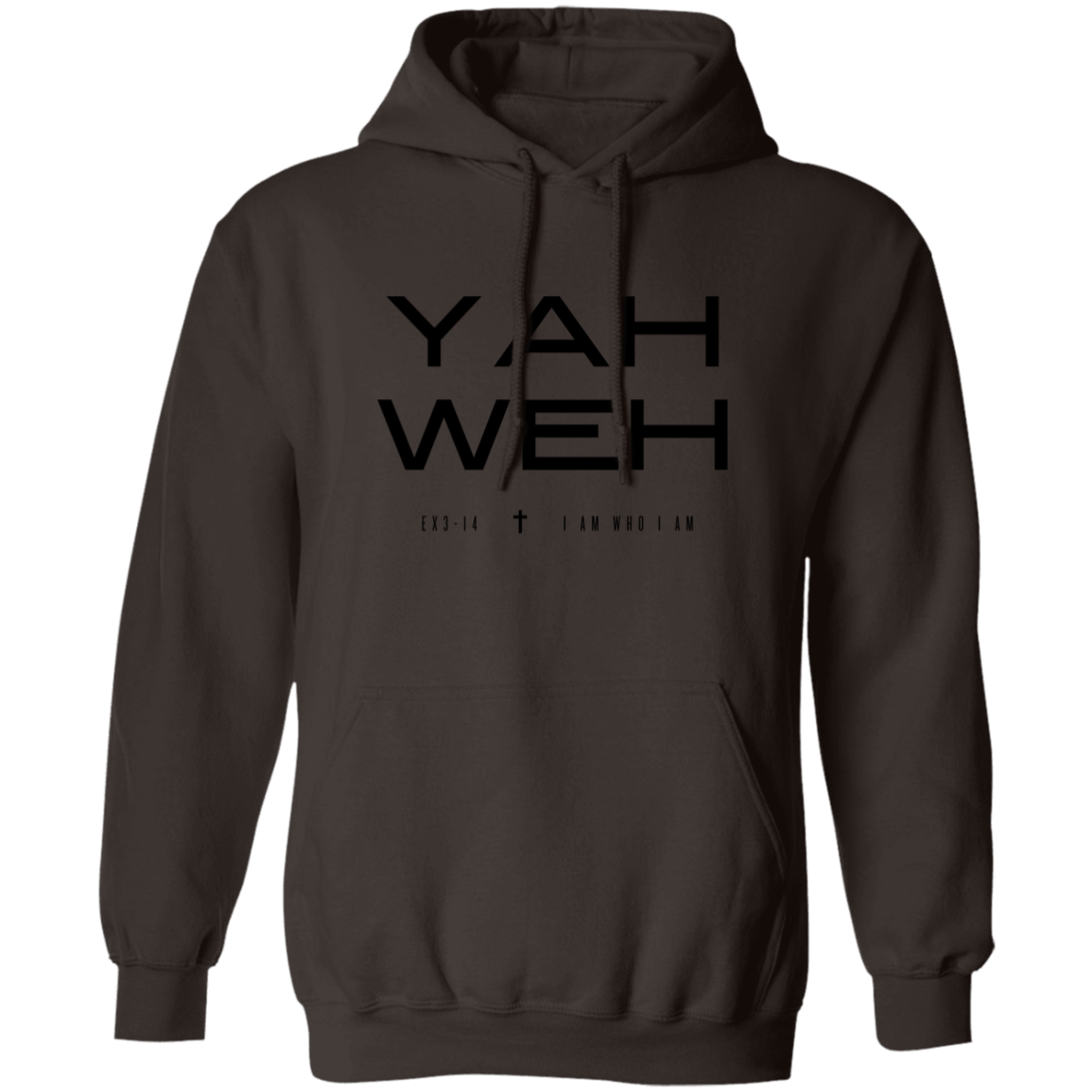YAHWEH | BLACK TEXT | Pullover Hoodie