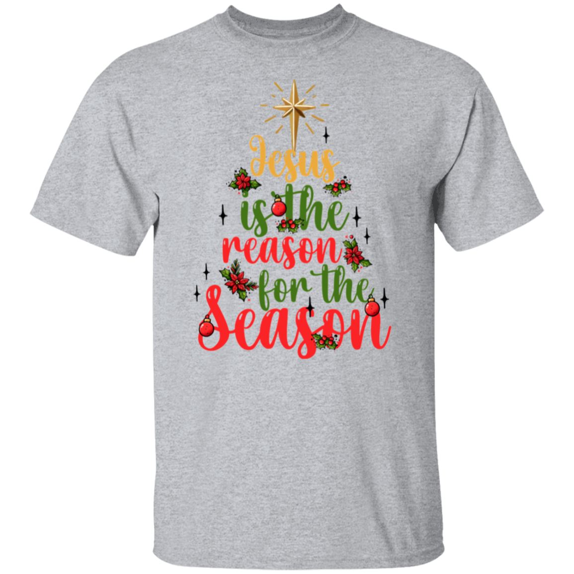 Jesus Is The Reason For The Season tree Christmas  T-Shirt