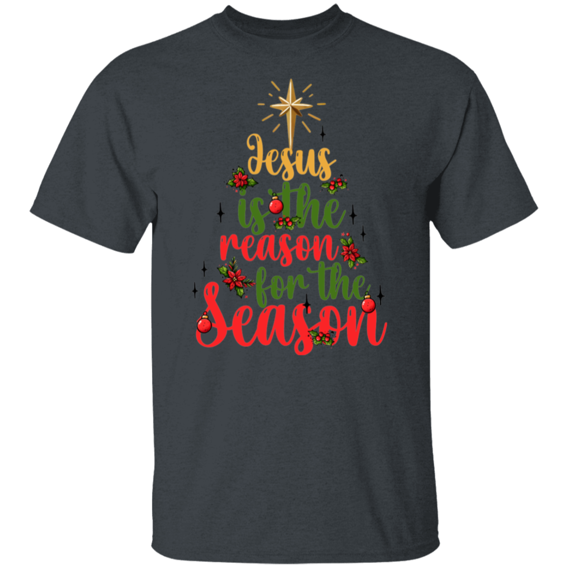Jesus Is The Reason For The Season tree Christmas  T-Shirt