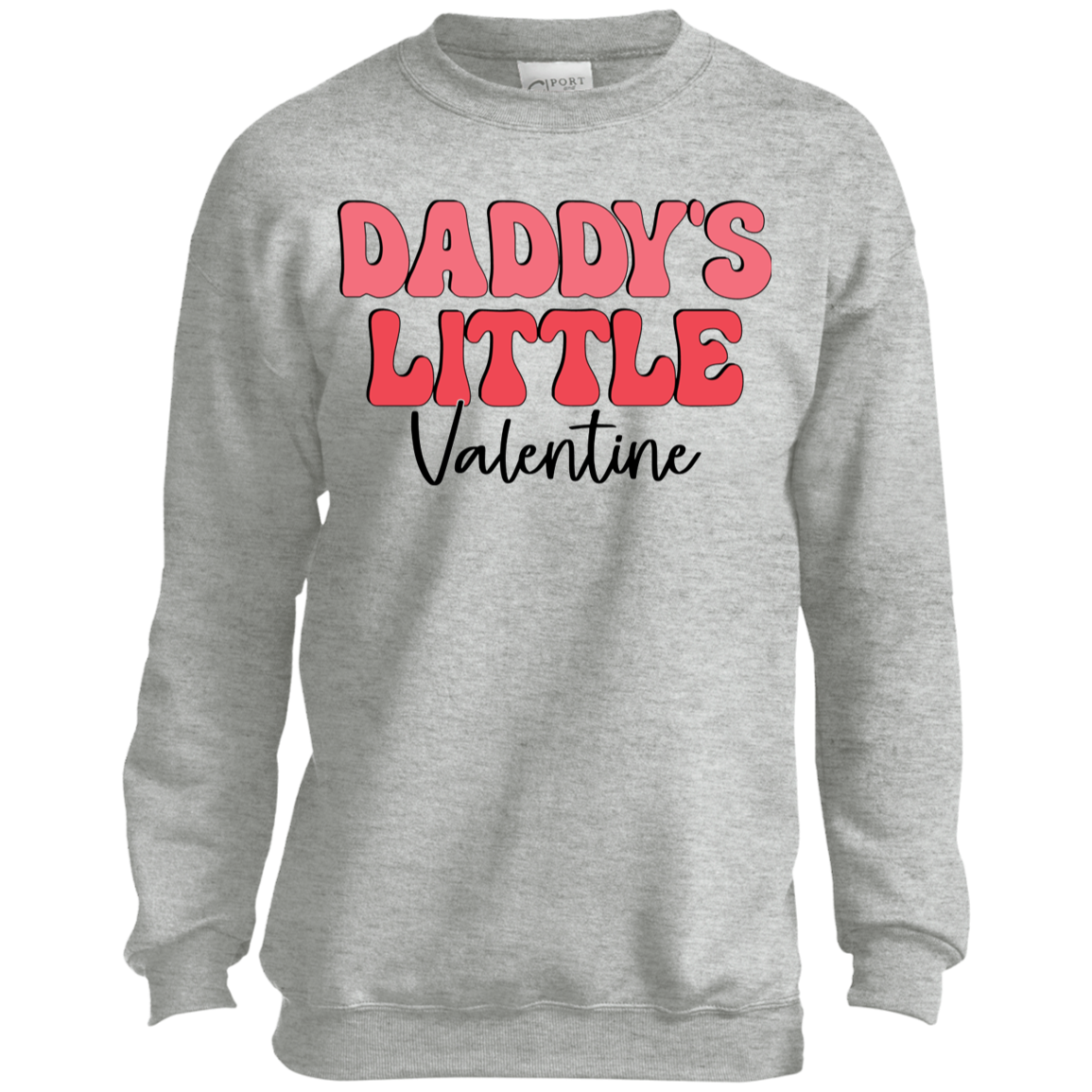 Daddy's Little Valentine | Youth Crewneck Sweatshirt