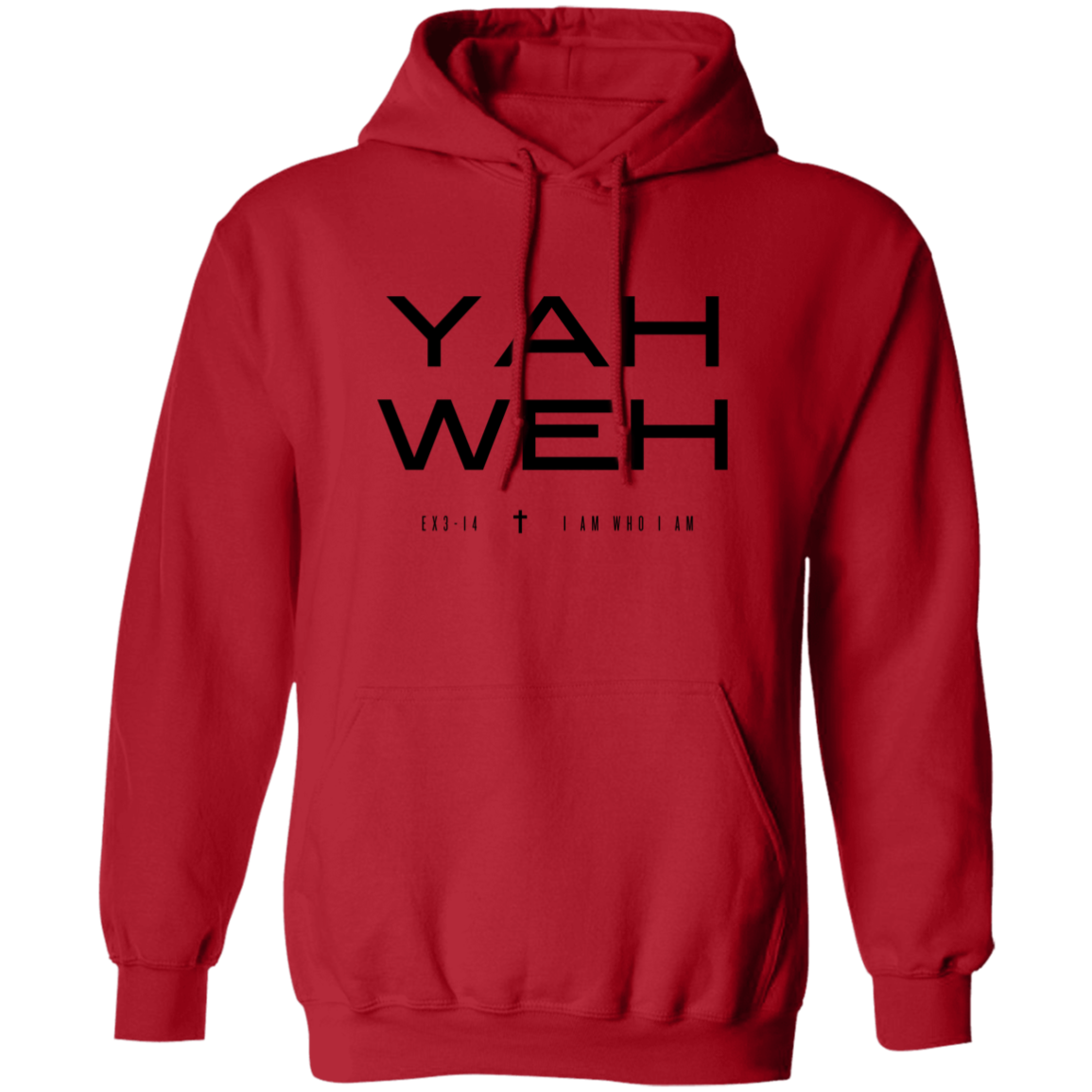 YAHWEH | BLACK TEXT | Pullover Hoodie