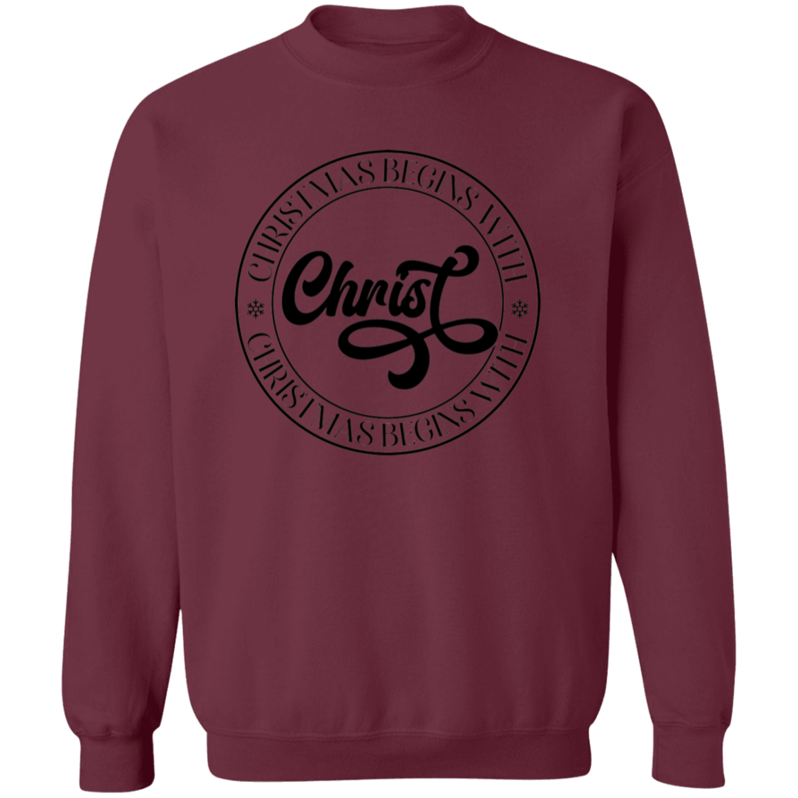 CHRISTMAS BEGINS WITH CHRIST SWEATSHIRT, Christian Christmas sweater, Jesus sweatshirt