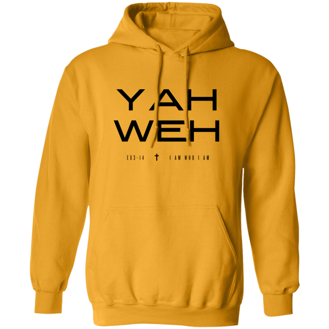 YAHWEH | BLACK TEXT | Pullover Hoodie