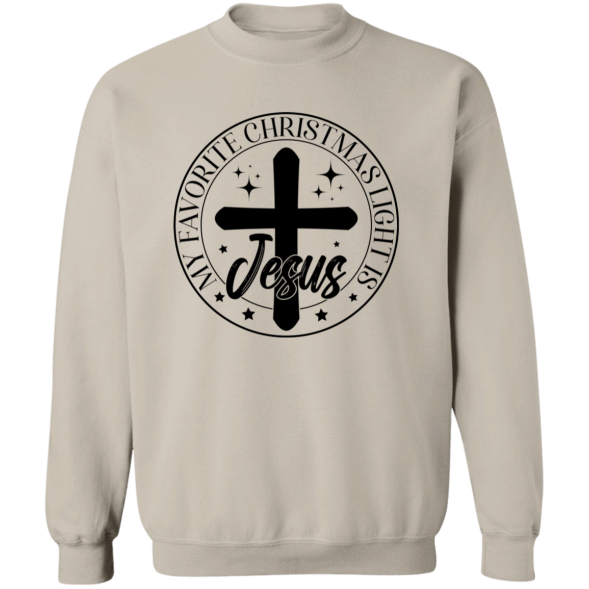 MY FAVORITE CHRISTMAS LIGHT IS JESUS SWEATSHIRT, Christian Christmas sweater, Jesus sweatshirt