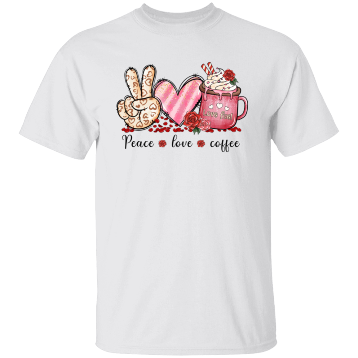 Peace Love Coffee | Valentine | T-Shirt