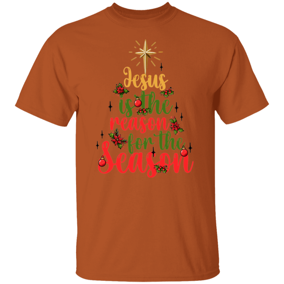 Jesus Is The Reason For The Season tree Christmas  T-Shirt