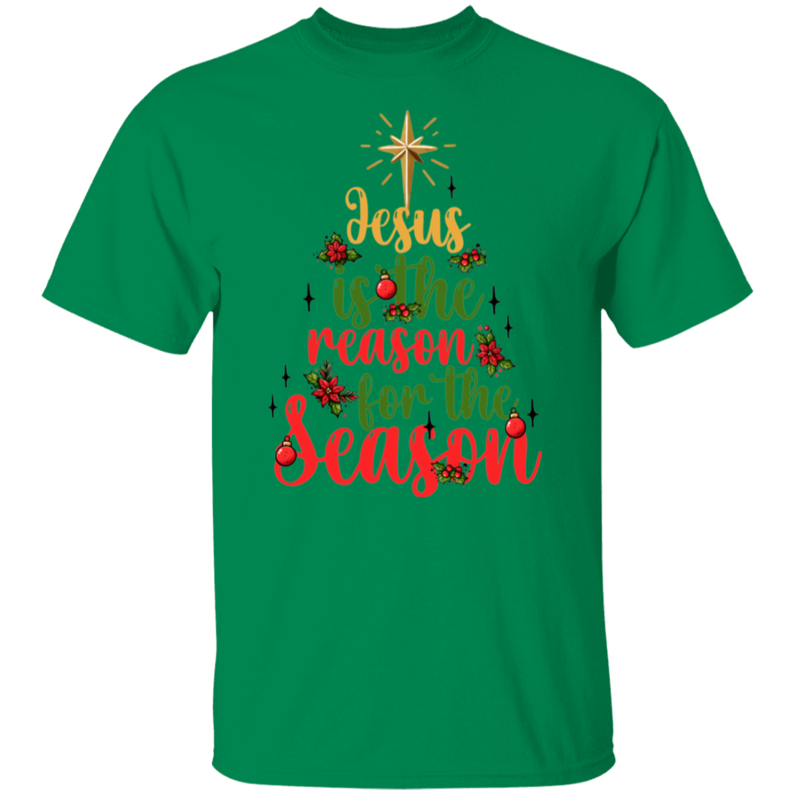 Jesus Is The Reason For The Season tree Christmas  T-Shirt