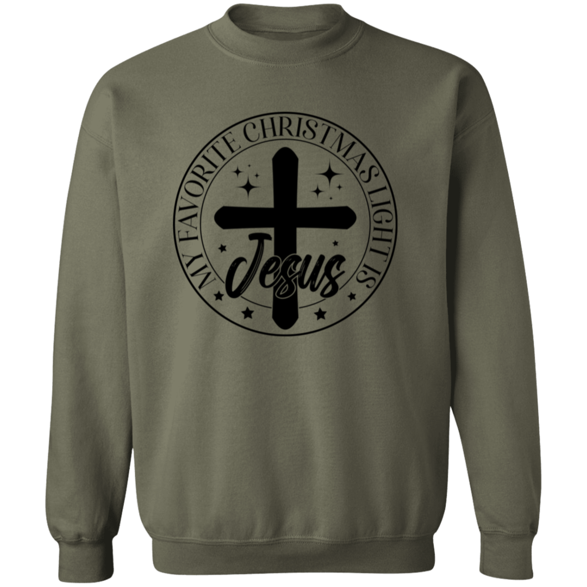 MY FAVORITE CHRISTMAS LIGHT IS JESUS SWEATSHIRT, Christian Christmas sweater, Jesus sweatshirt