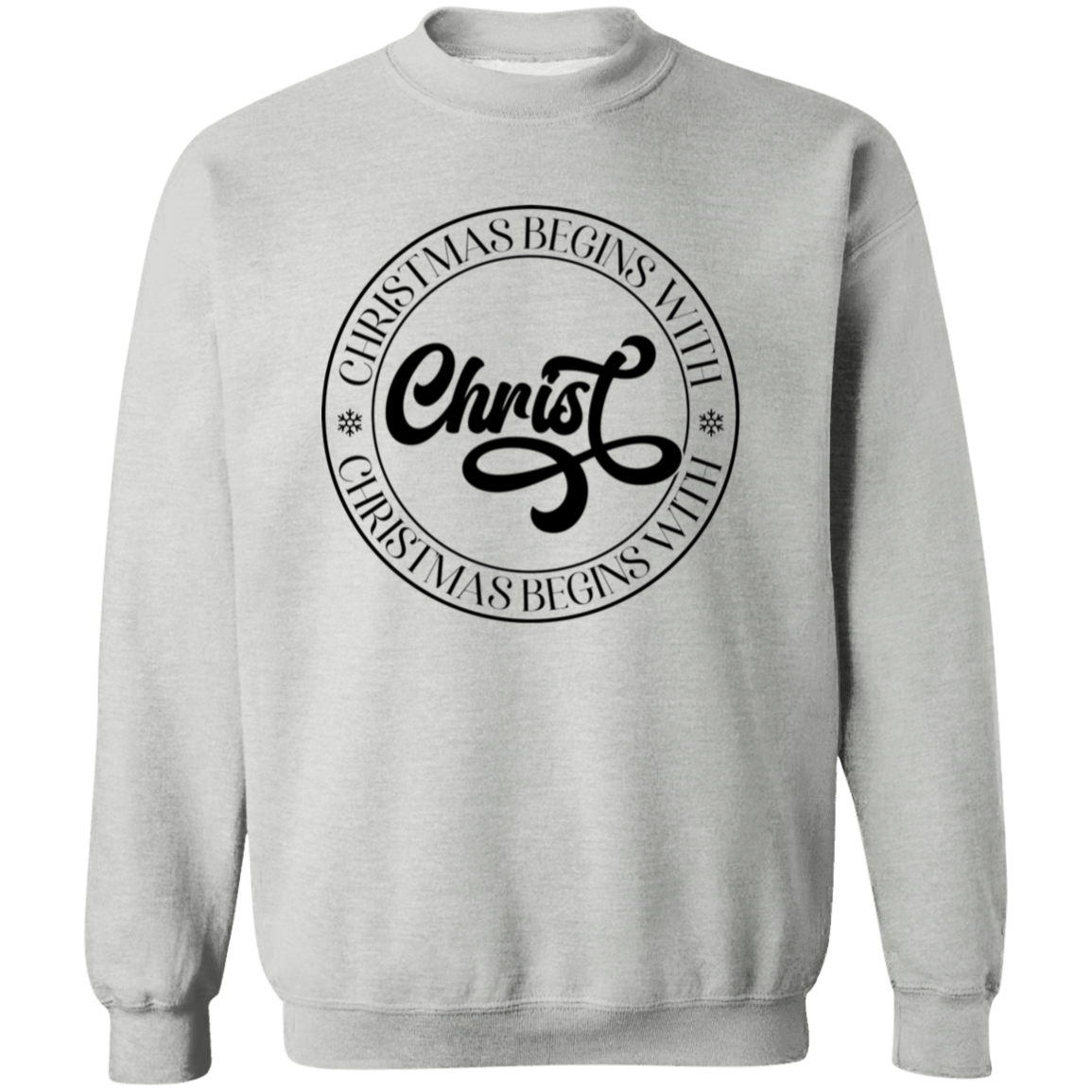 CHRISTMAS BEGINS WITH CHRIST SWEATSHIRT, Christian Christmas sweater, Jesus sweatshirt