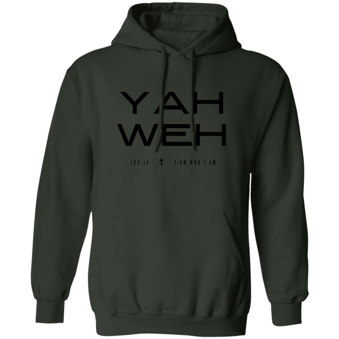 YAHWEH | BLACK TEXT | Pullover Hoodie
