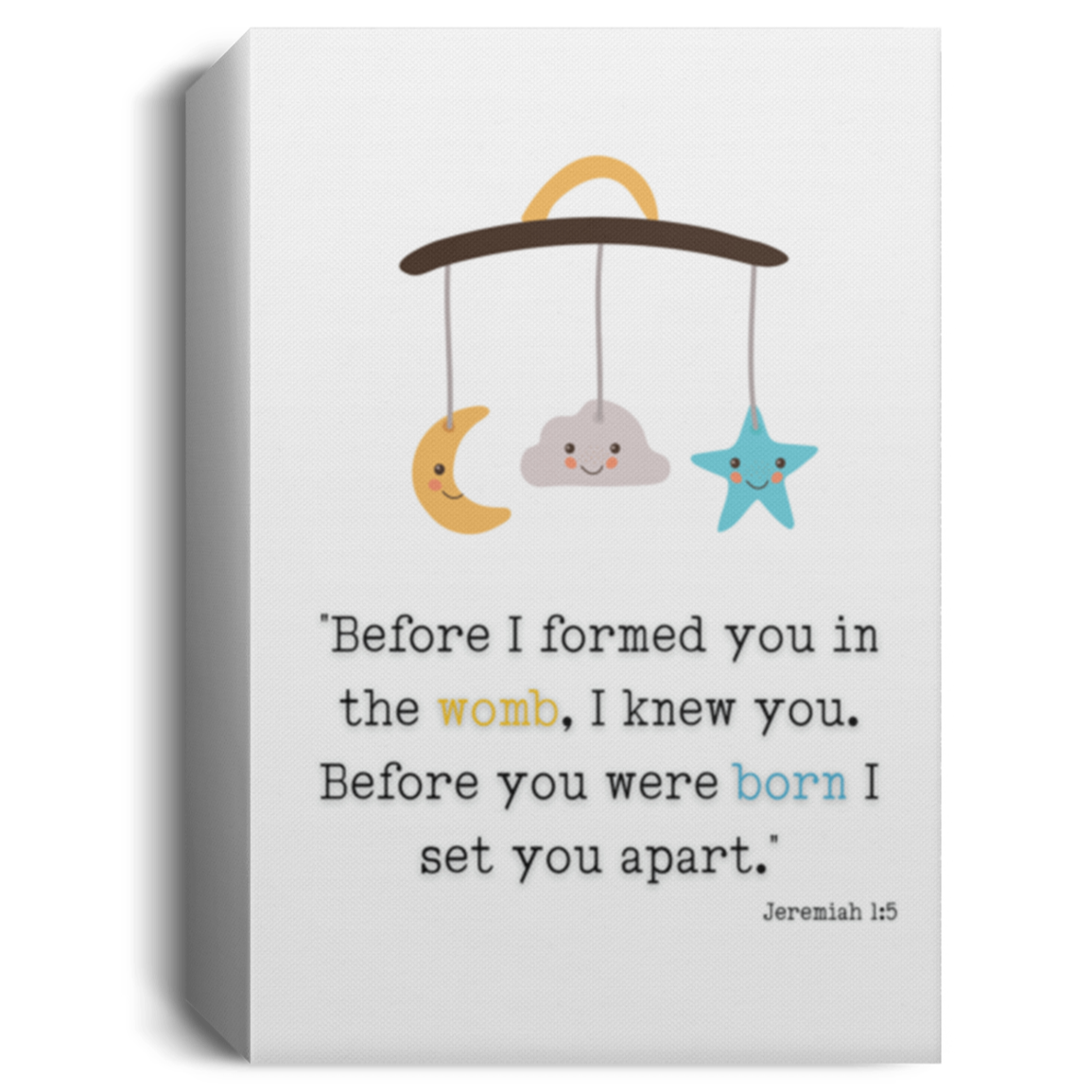 Jeremiah 1:5 | Deluxe Portrait Canvas