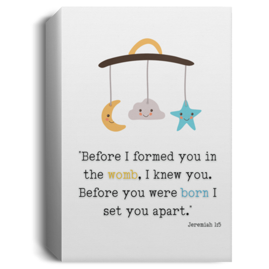 Jeremiah 1:5 | Deluxe Portrait Canvas