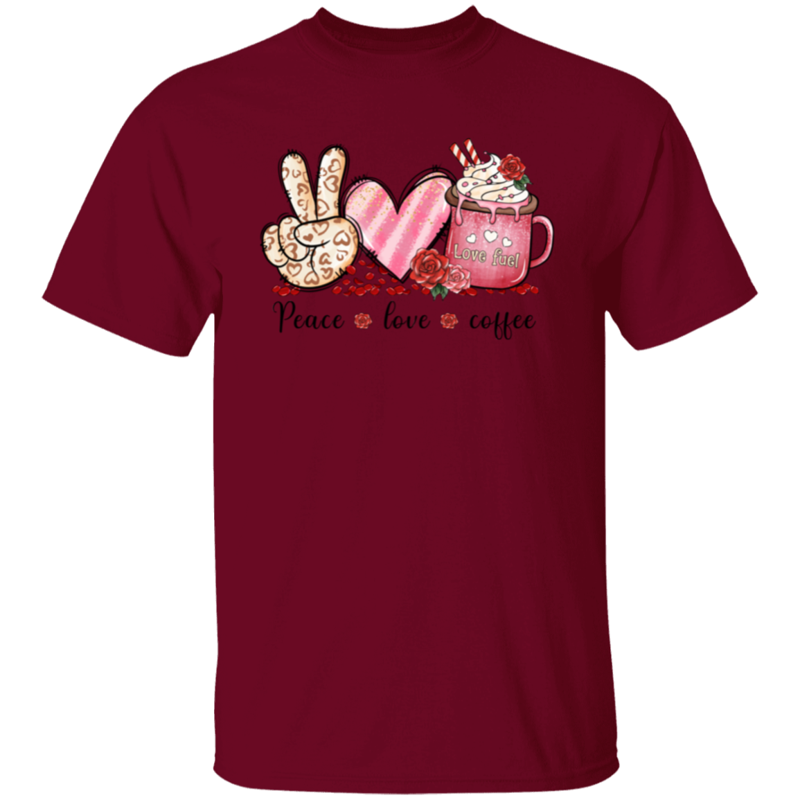 Peace Love Coffee | Valentine | T-Shirt