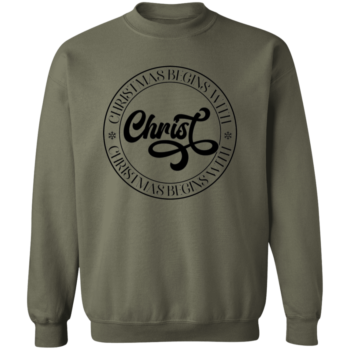 CHRISTMAS BEGINS WITH CHRIST SWEATSHIRT, Christian Christmas sweater, Jesus sweatshirt