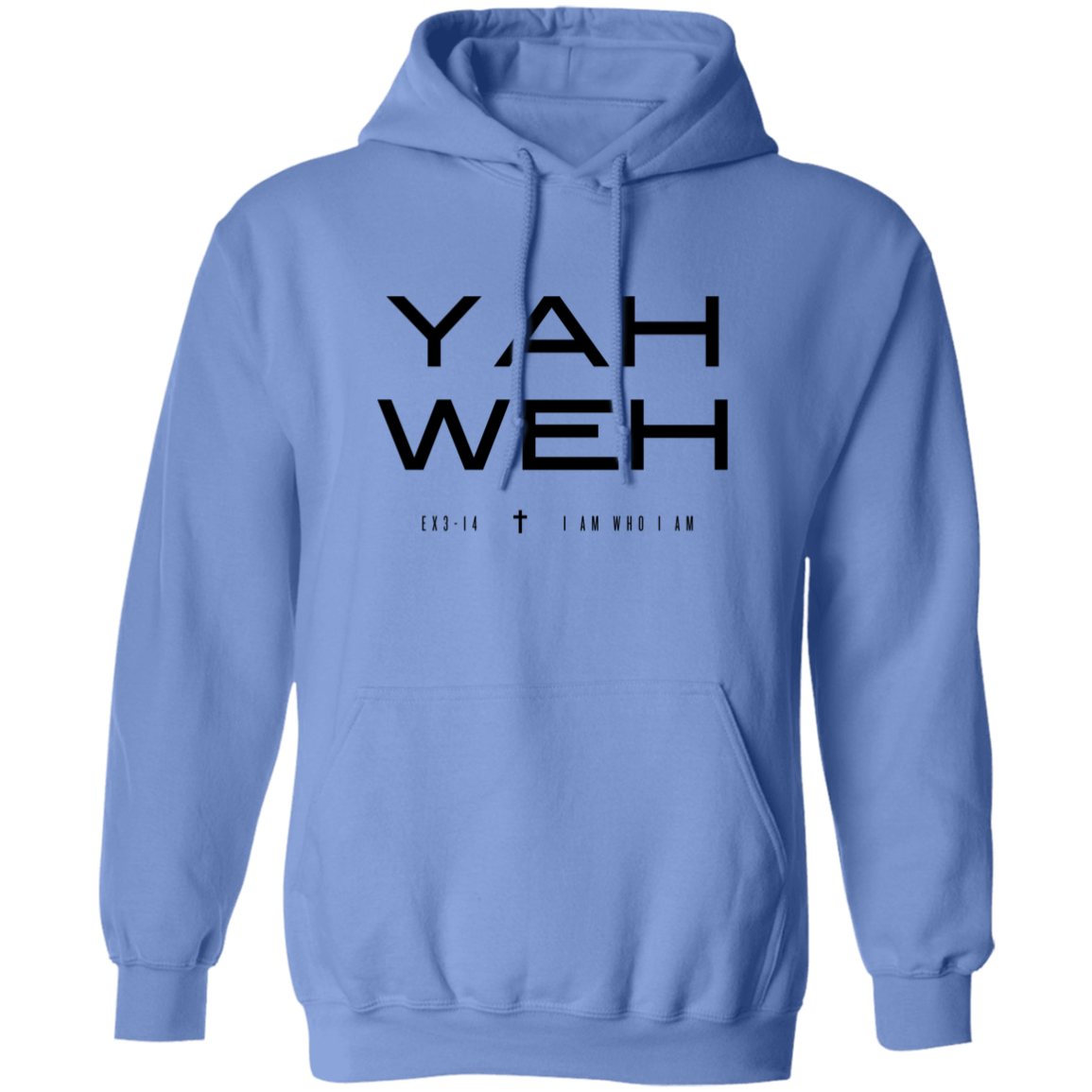 YAHWEH | BLACK TEXT | Pullover Hoodie