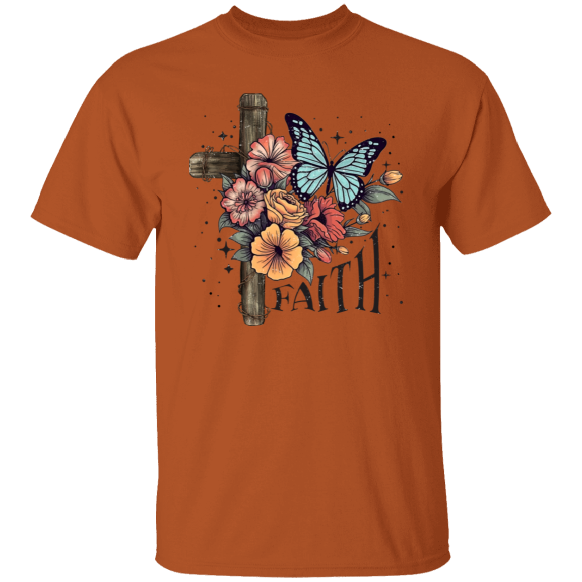 Faith | Cross & Flowers | T-Shirt