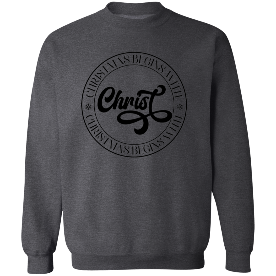 CHRISTMAS BEGINS WITH CHRIST SWEATSHIRT, Christian Christmas sweater, Jesus sweatshirt
