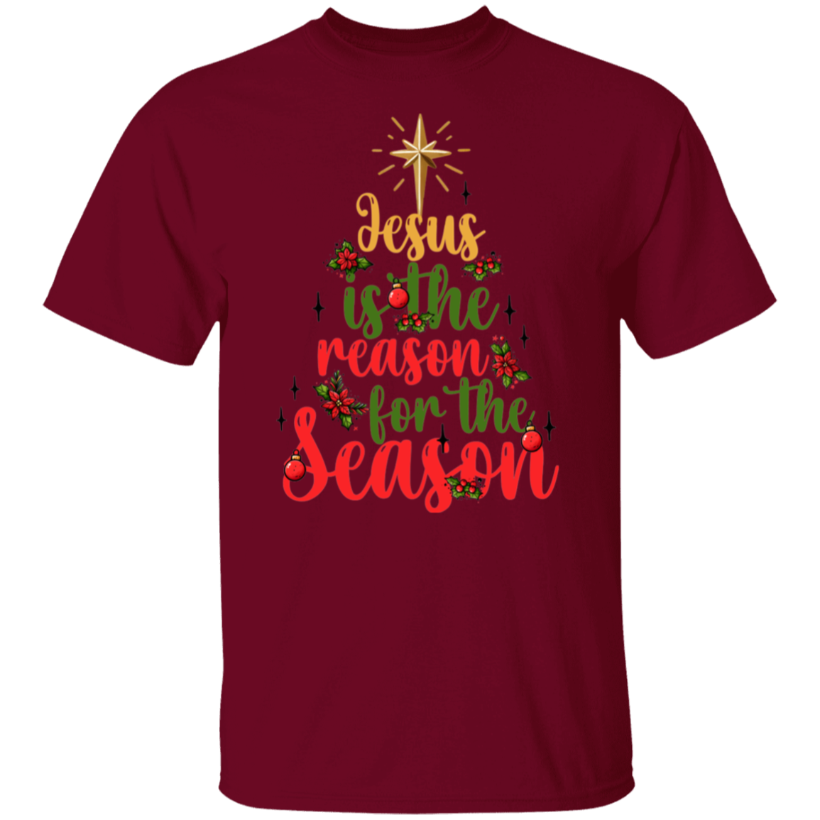 Jesus Is The Reason For The Season tree Christmas  T-Shirt