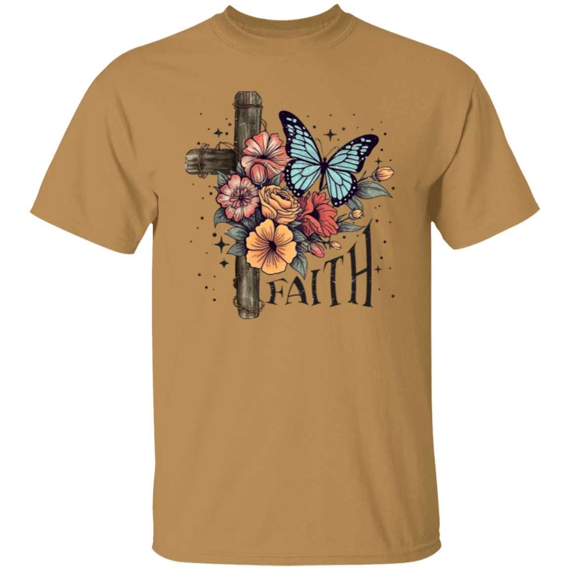 Faith | Cross & Flowers | T-Shirt