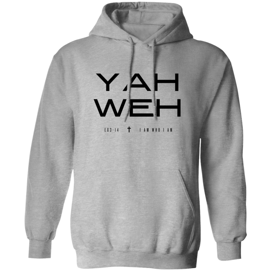YAHWEH | BLACK TEXT | Pullover Hoodie