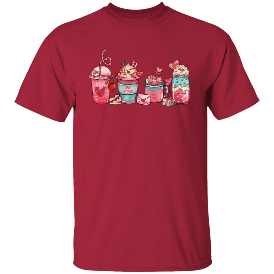 Be Mine Cute Drinks | Valentine | T-Shirt