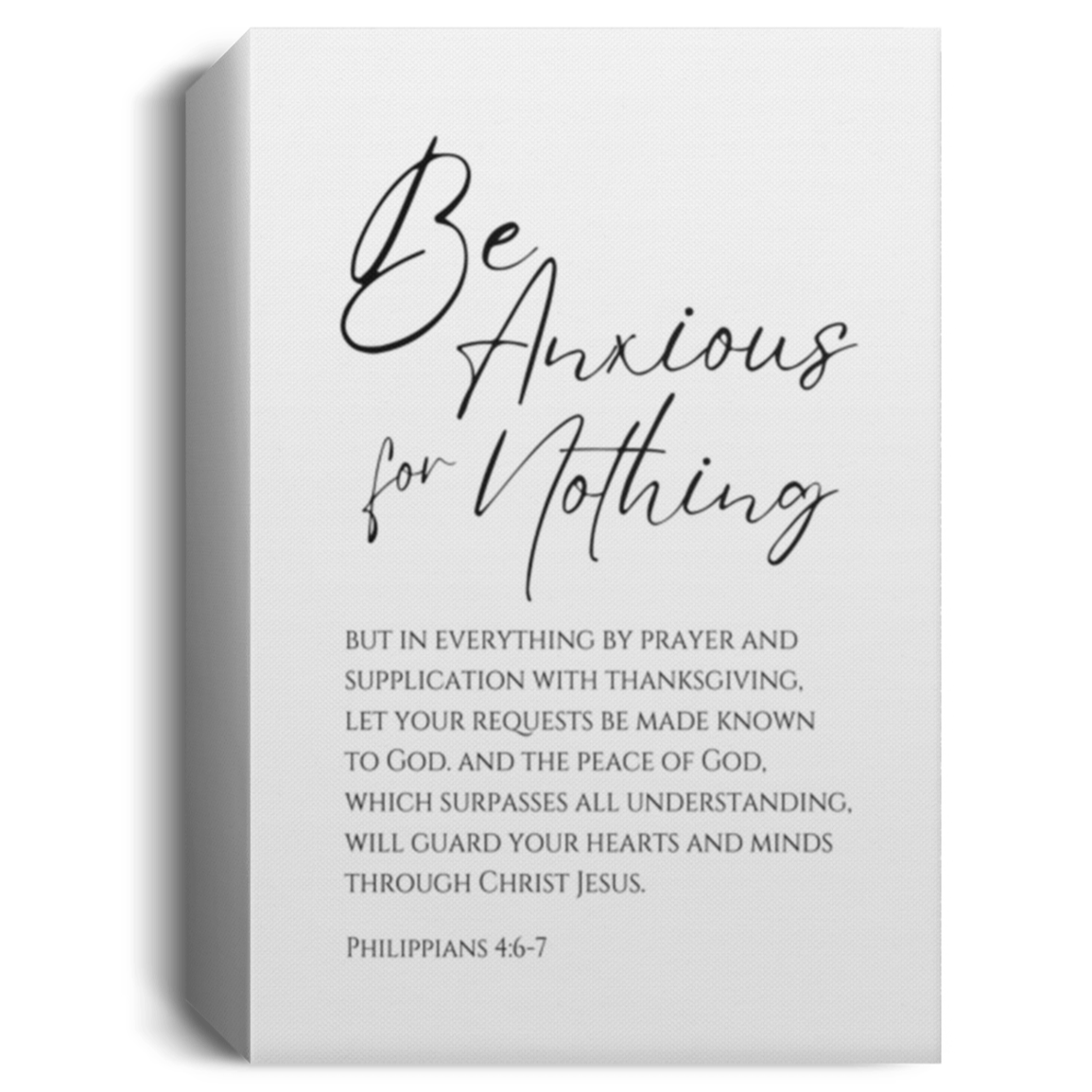Philippians 4:6-7 Deluxe Portrait Canvas