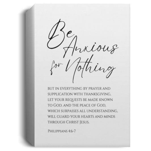 Philippians 4:6-7 Deluxe Portrait Canvas