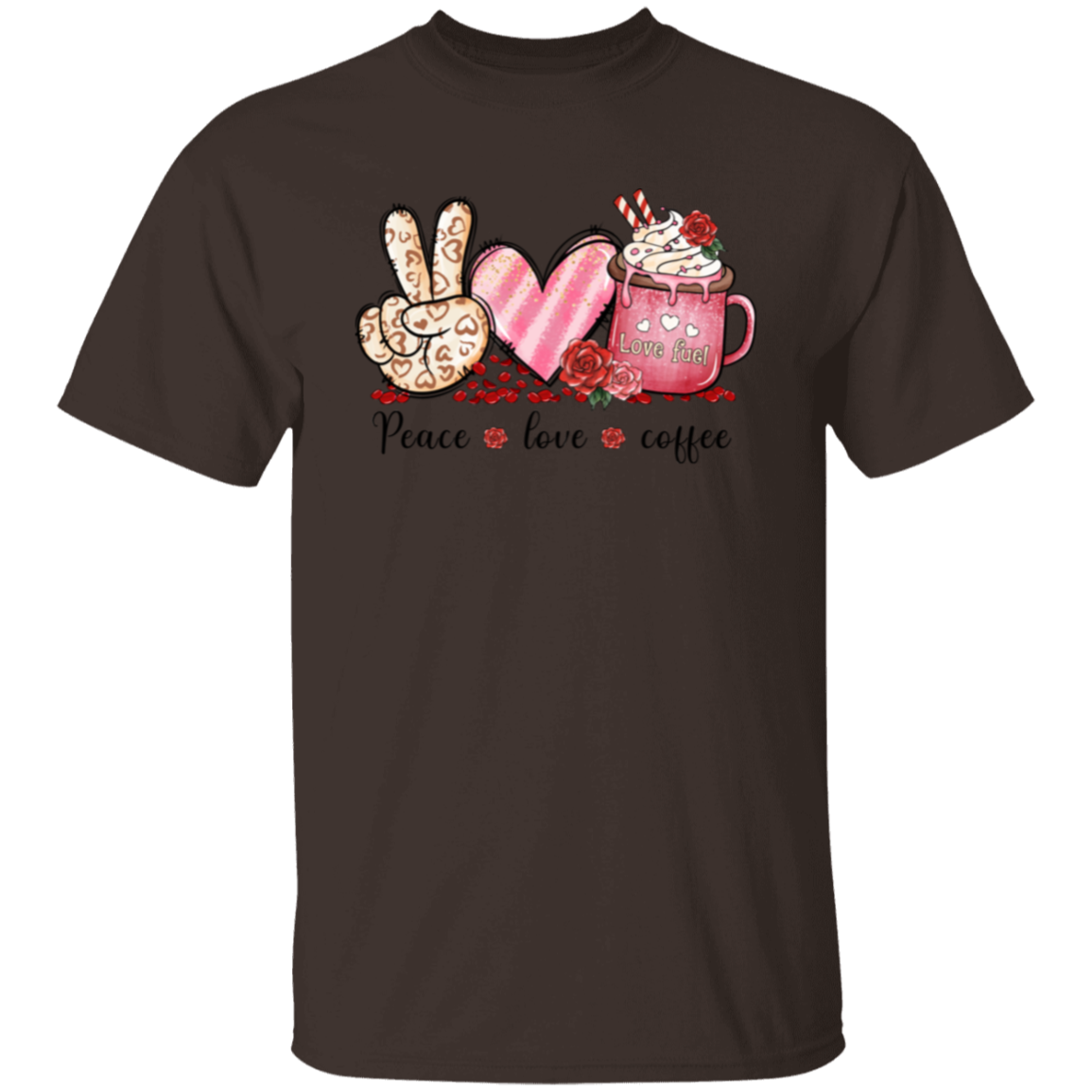 Peace Love Coffee | Valentine | T-Shirt