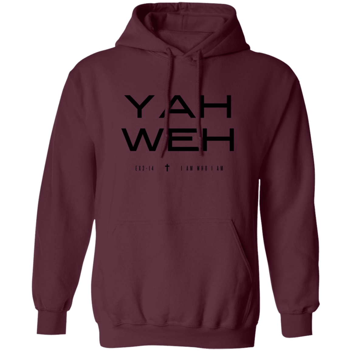 YAHWEH | BLACK TEXT | Pullover Hoodie