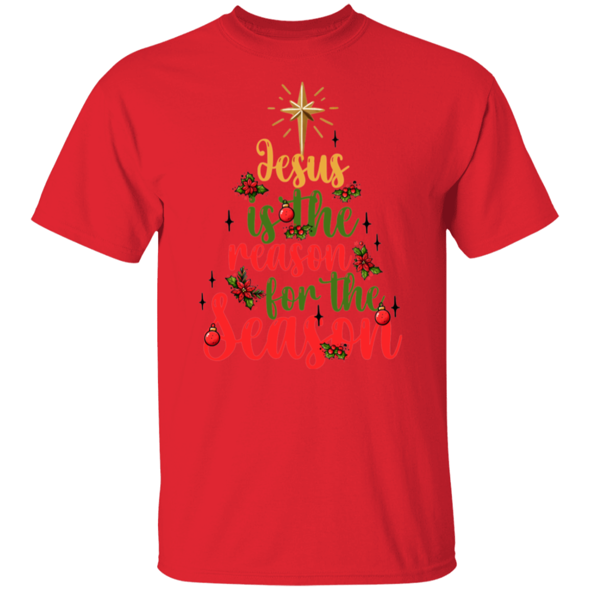 Jesus Is The Reason For The Season tree Christmas  T-Shirt