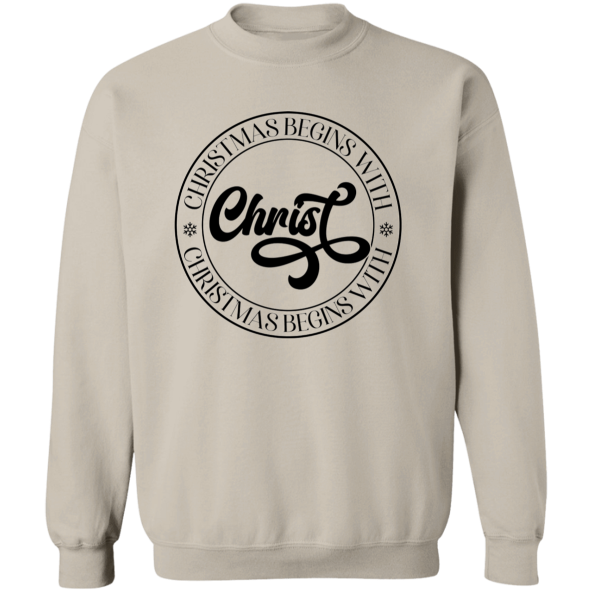 CHRISTMAS BEGINS WITH CHRIST SWEATSHIRT, Christian Christmas sweater, Jesus sweatshirt