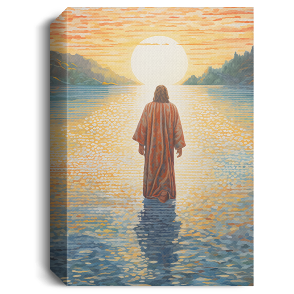 Jesus Walking On Water | Deluxe Portrait Canvas