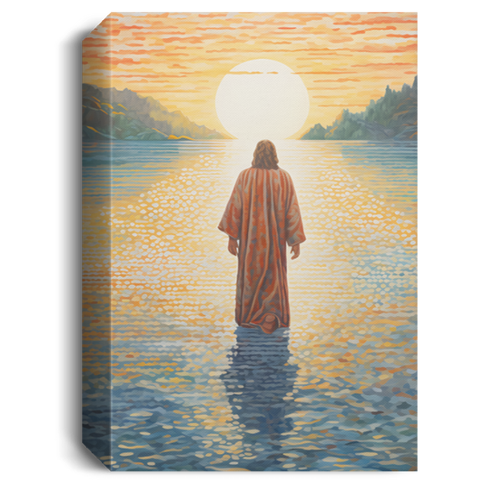 Jesus Walking On Water | Deluxe Portrait Canvas