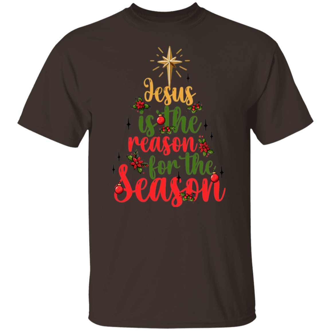Jesus Is The Reason For The Season tree Christmas  T-Shirt