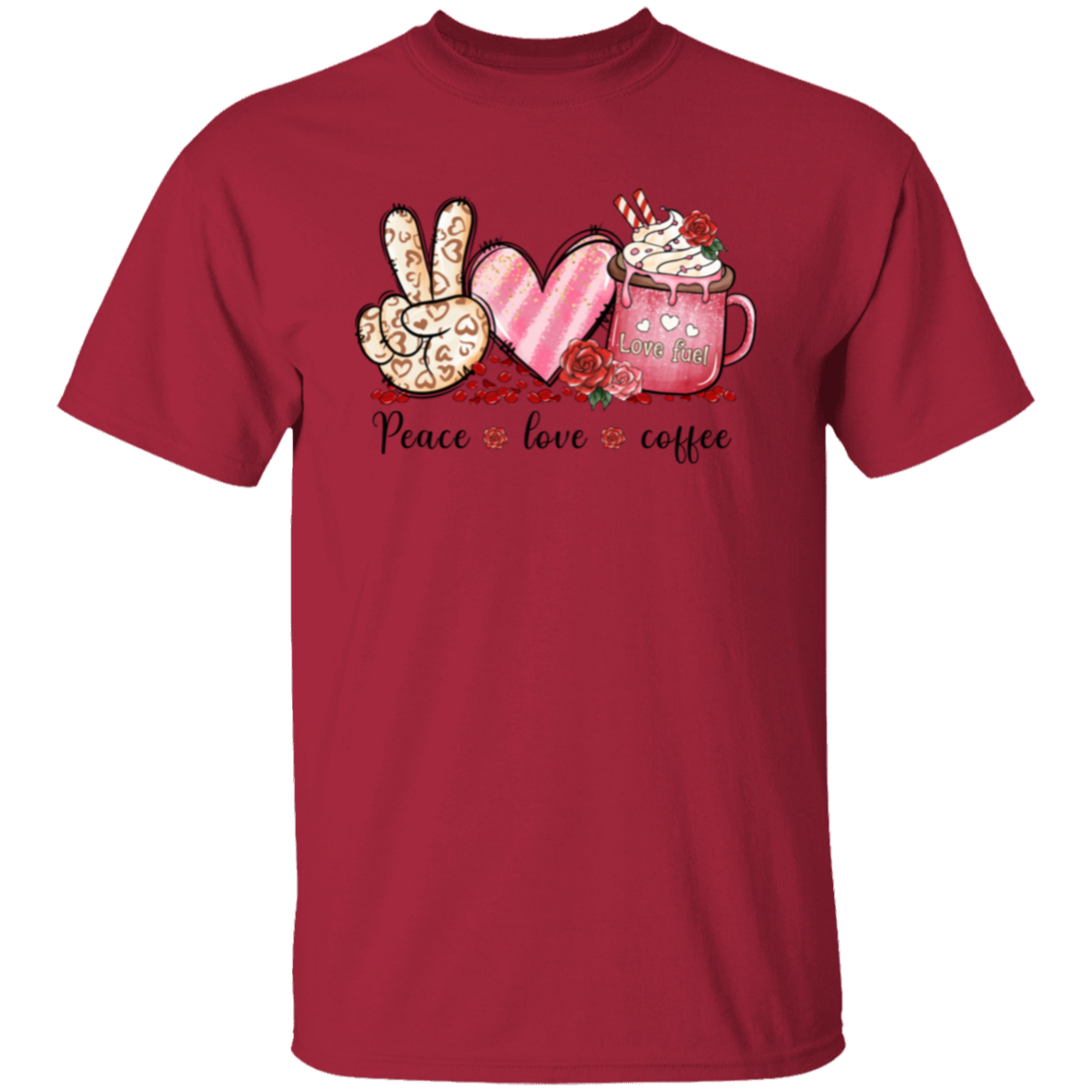 Peace Love Coffee | Valentine | T-Shirt