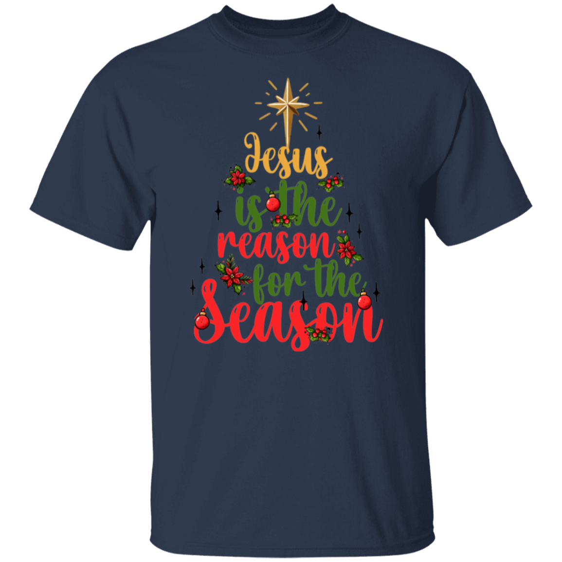 Jesus Is The Reason For The Season tree Christmas  T-Shirt