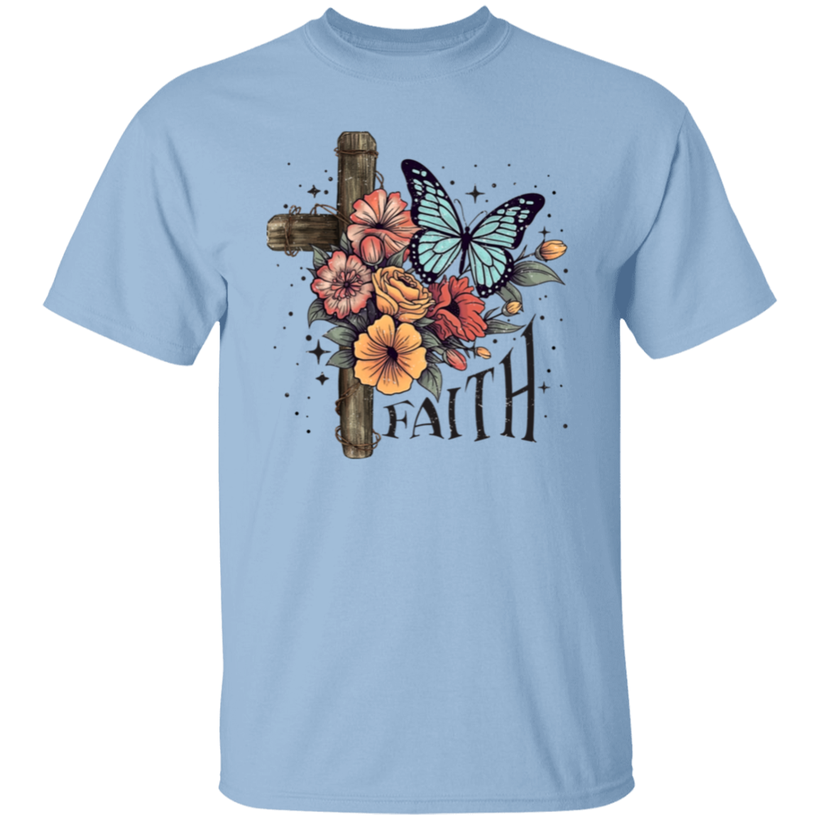 Faith | Cross & Flowers | T-Shirt